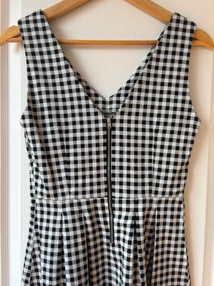 Sublime robe d’été Vichy noir et blanc - Camaïeu - T36 - photo numéro 6