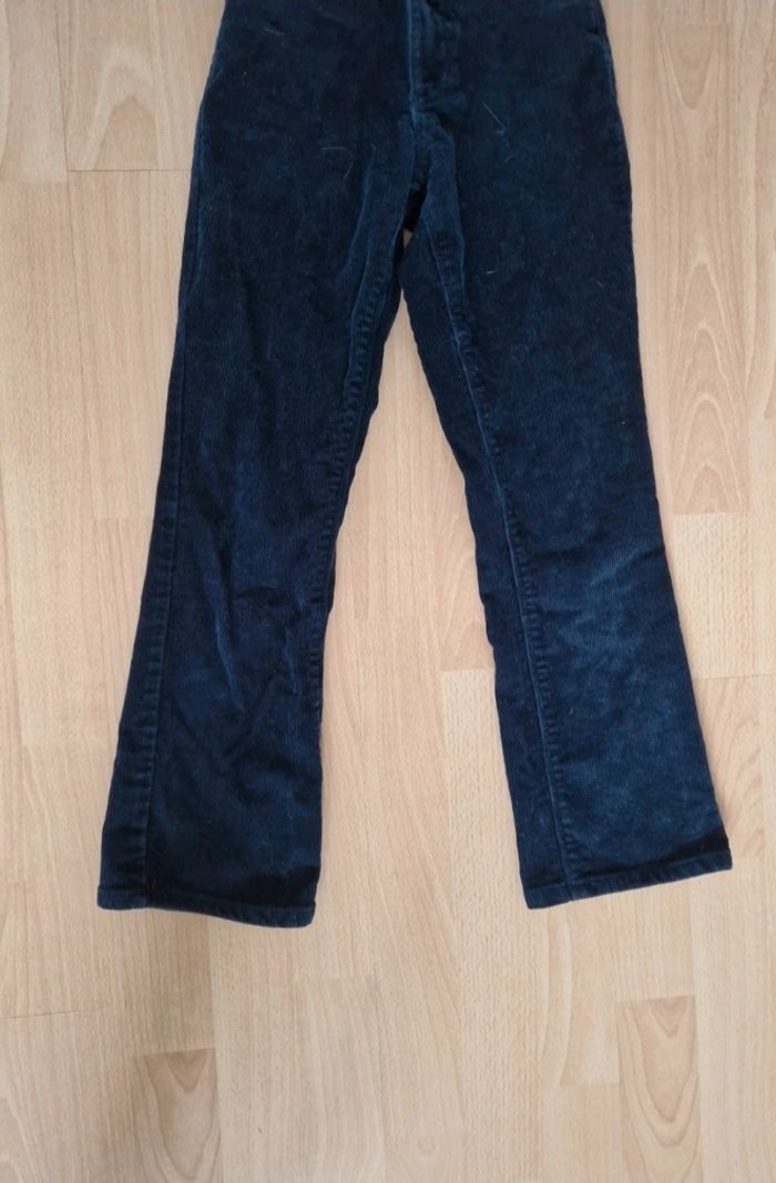 Pantalon velours bleu marine - photo numéro 4