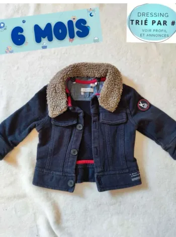 Veste  noire  automne 6  mois  ikks