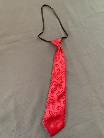 Cravate enfant bordeaux avec motifs 8 ans avec élastique / cérémonie / baptême / mariage