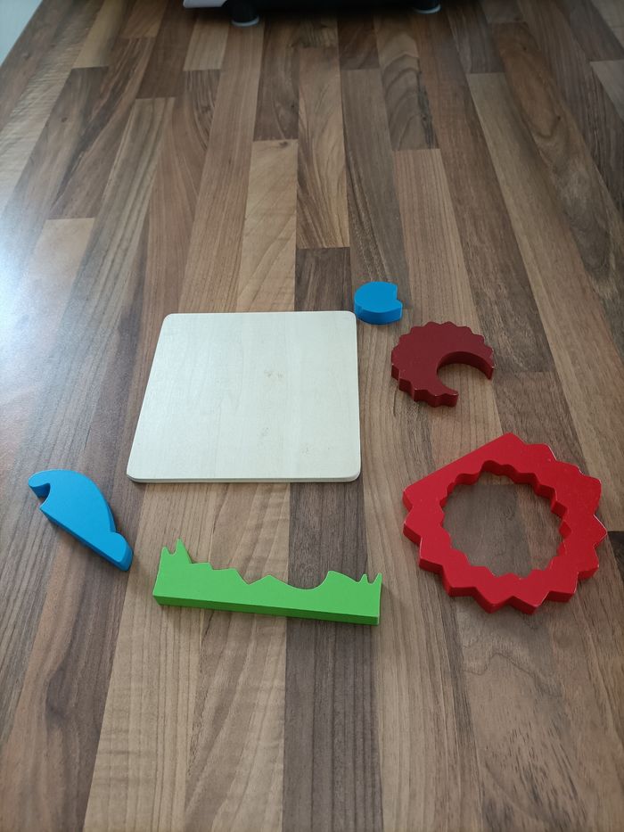 Puzzle bois 5 pièces hérisson - photo numéro 3