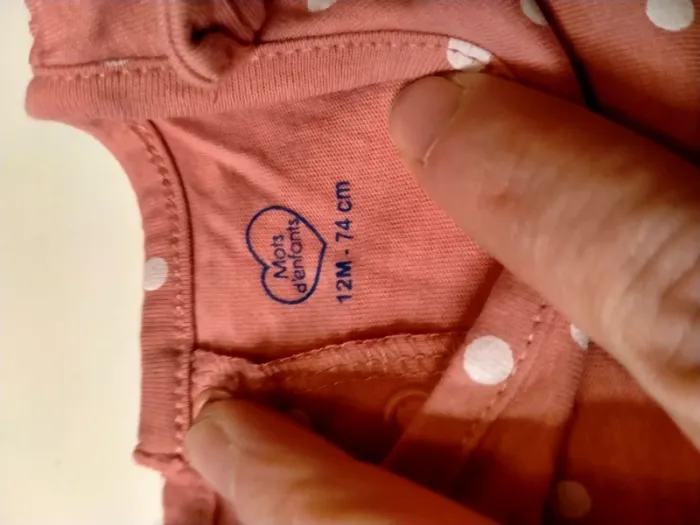 Robe bébé sans manches Mots d’Enfants 1 an - photo numéro 4