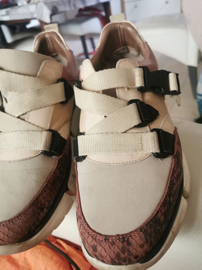 Belles sneakers cuir et enduit originales p 41 - photo numéro 6