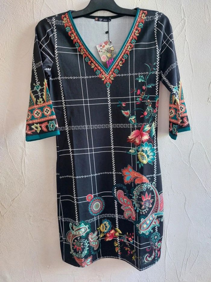Robe imprimée colorée 101 IDÉES Taille S/M