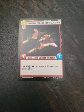 Carte Star Wars Unlimited Chasseur Fang de Neutralisation