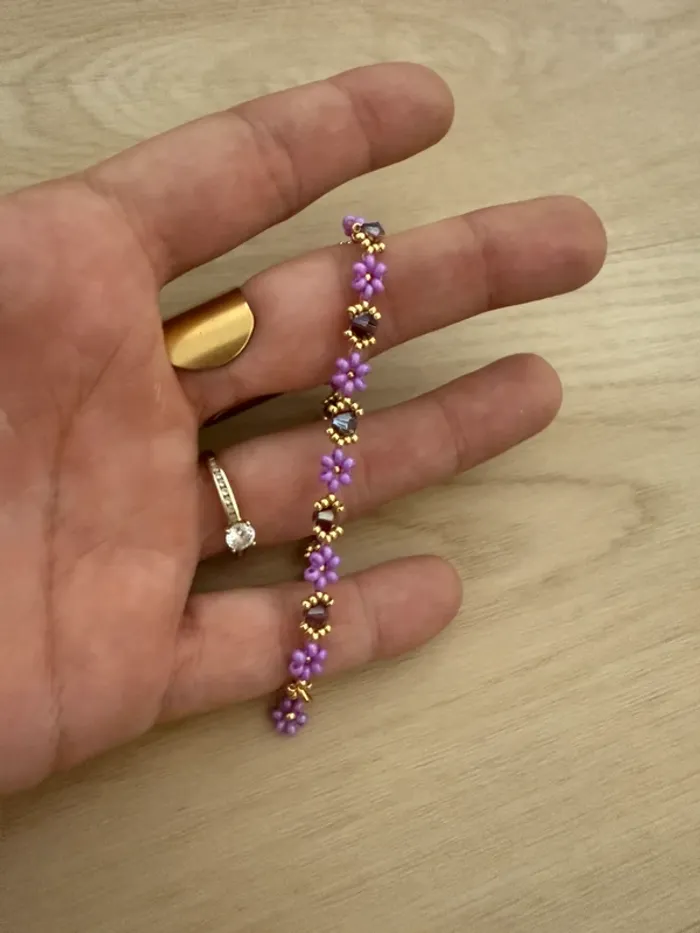Bracelet perles fleurs Marguerites - photo numéro 6