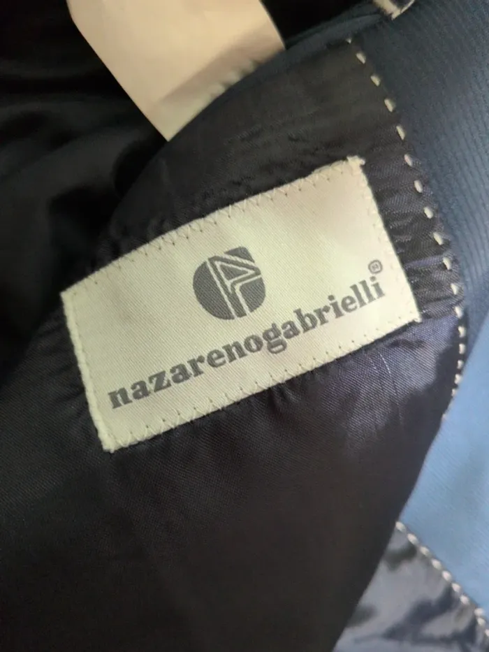 Blazer homme Nazareno Gabrielli – Bleu marine – Taille L – Défaut bouton - photo numéro 6