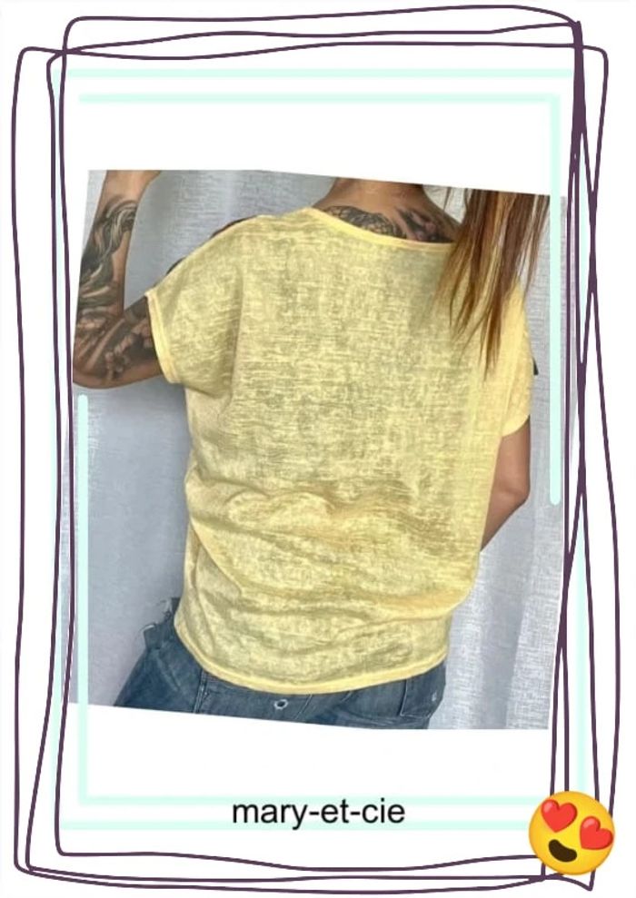 SOLDÉ - Blouse ample manches courtes taille unique - photo numéro 4