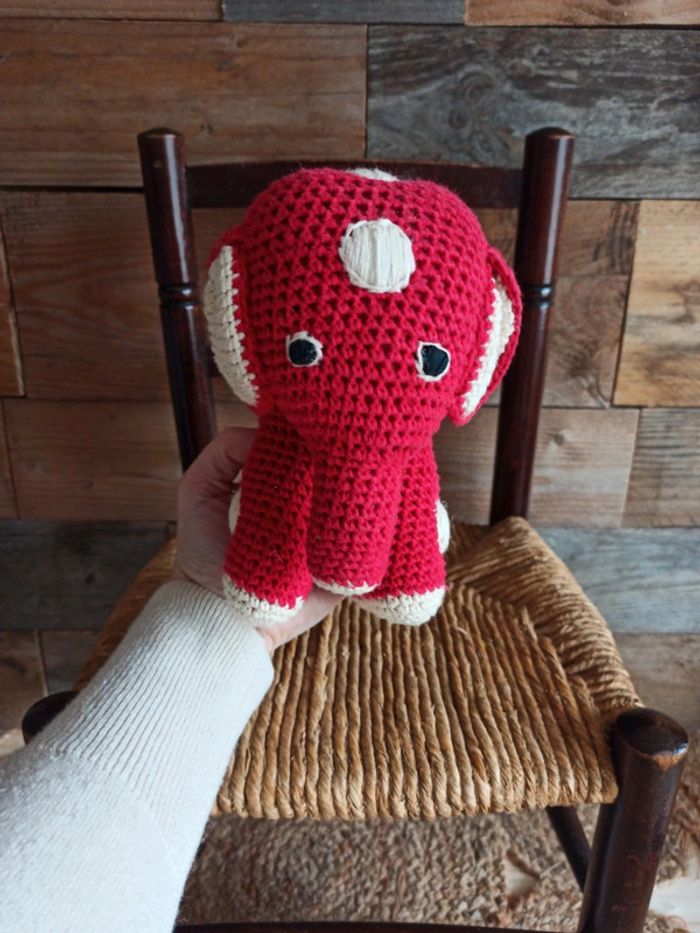 peluche éléphant crochet anne claire petit - photo numéro 5