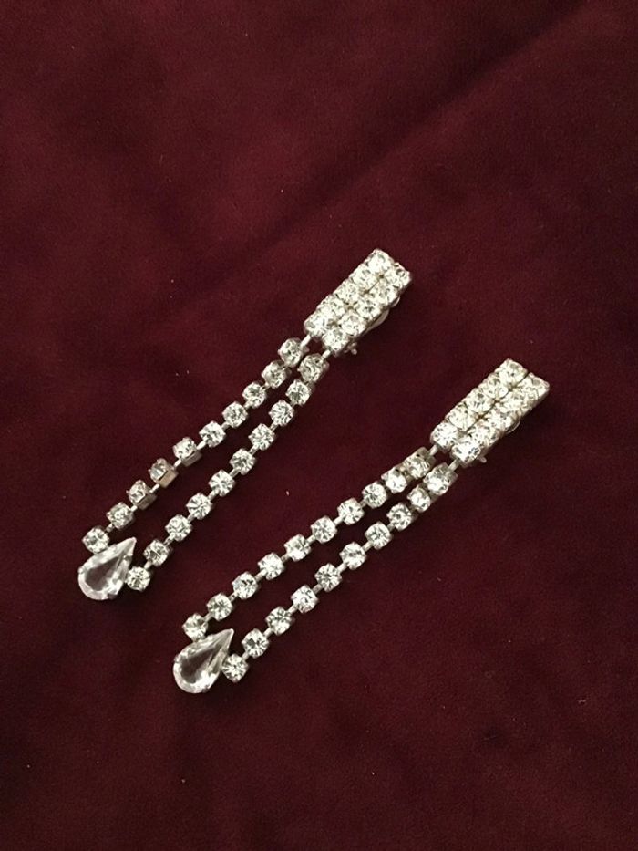 Superbes clips strass vintage. - photo numéro 3