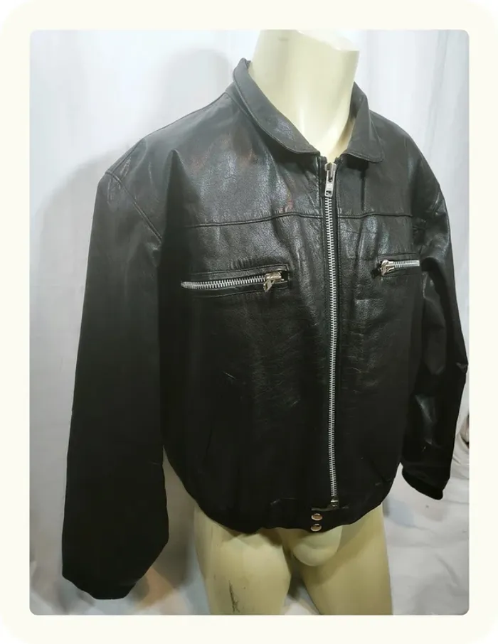 Blouson cuir homme Taille XL 42 - photo numéro 3