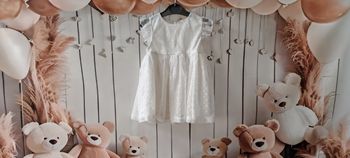 Robe d’été dentelle fille blanche 9-12 mois