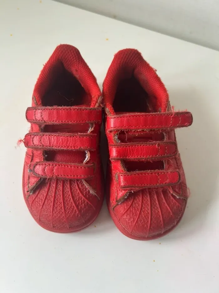 Chaussures, Adidas, rouge taille 22 1/2 - photo numéro 2