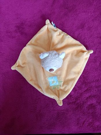 Doudou carré ours et motifs Tex