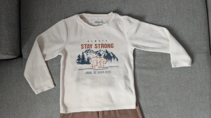 Pyjama velours demi-saison | 4 ans - photo numéro 2