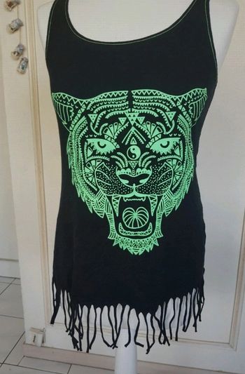 Debardeur éthnique tigre vert