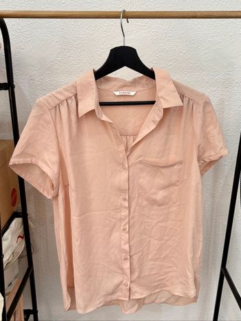 Chemisier manches courtes orange pastel Camaïeu - Taille 42