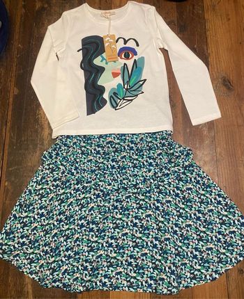 Ensemble Catimini 5 ans jupe et t-shirt nouveau