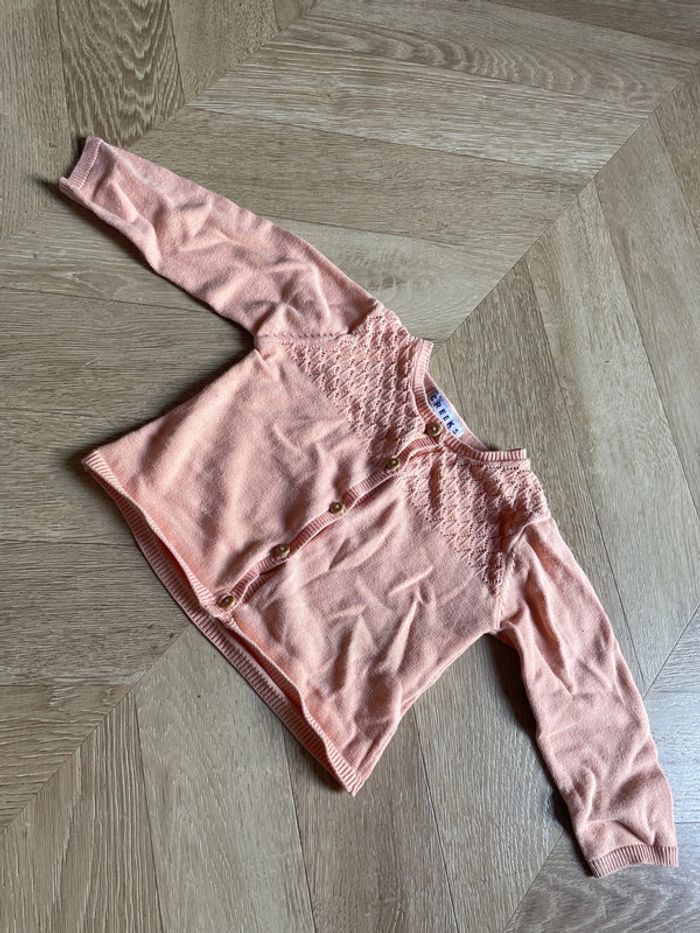 Gilet corail fin taille 18 mois bébé fille - photo numéro 2