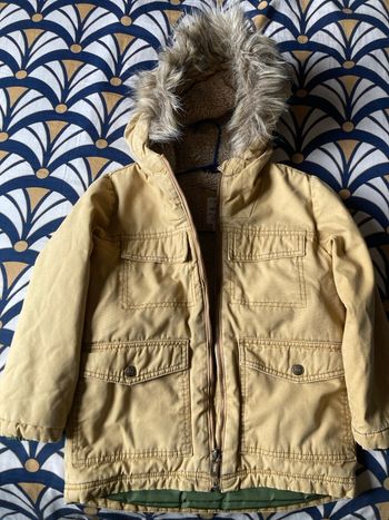 Manteau hiver garçon moutarde 