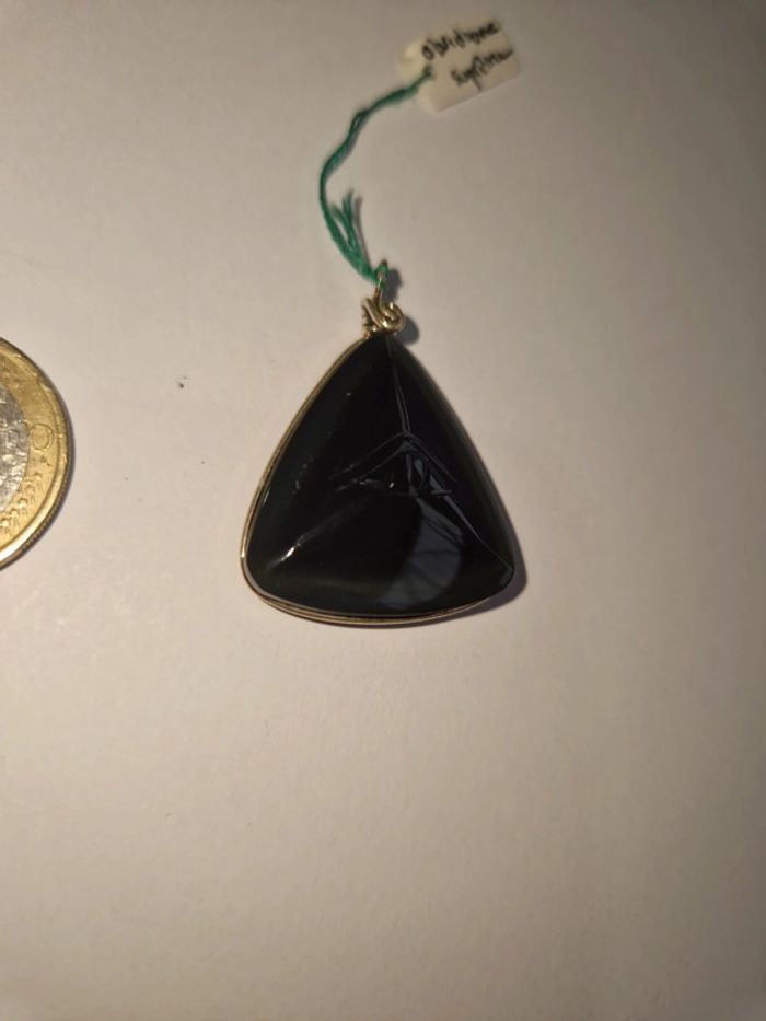 Pendentif obsidienne arc en ciel suprême oeil - photo numéro 4