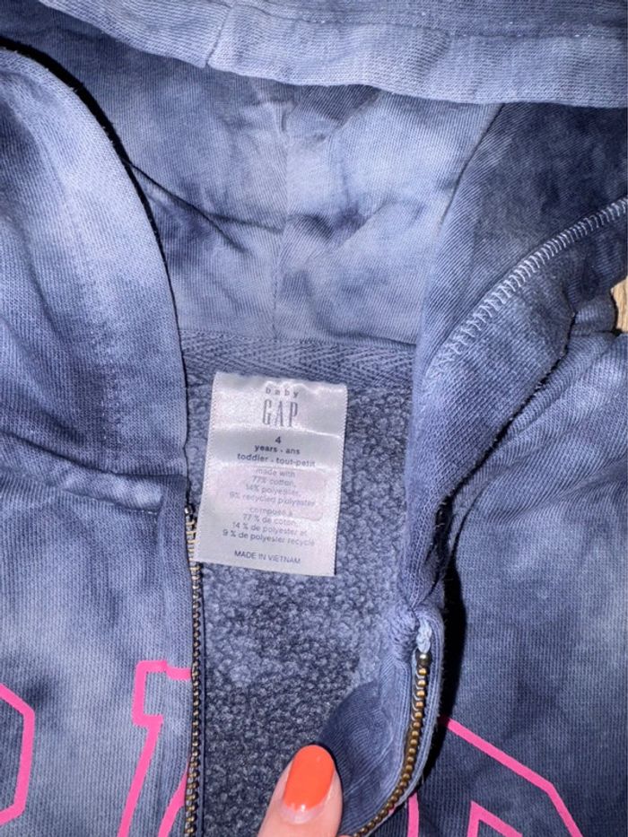Veste à capuche GAP 4 ans - photo numéro 3