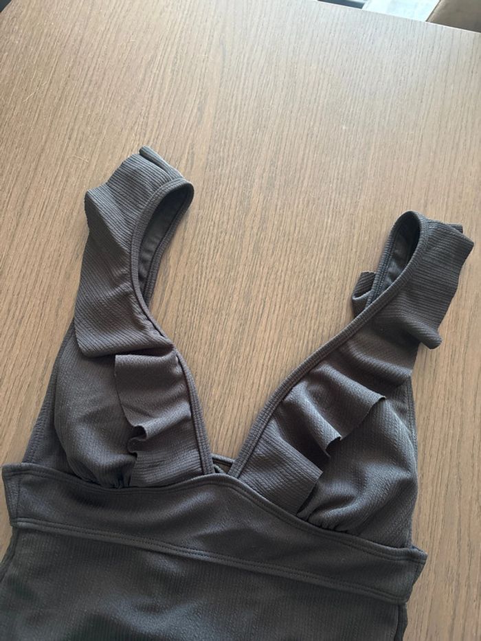 Maillot de bain une pièce à volant noir Shein - photo numéro 2
