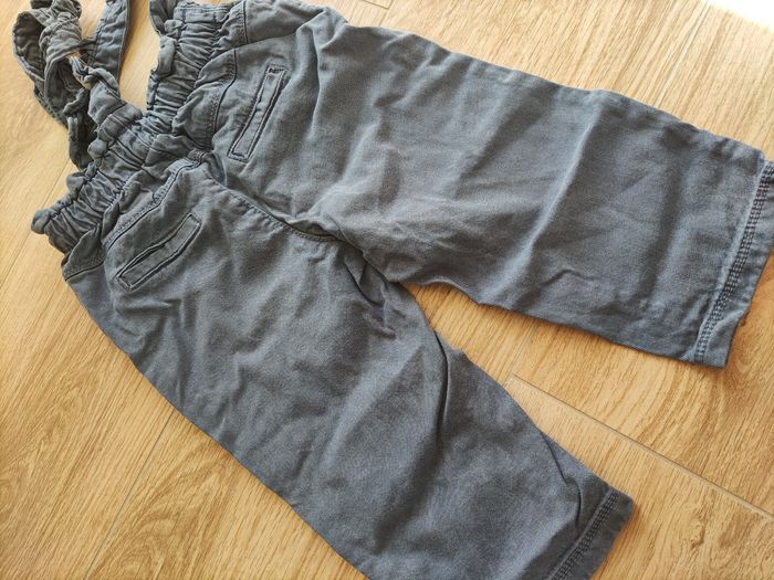 Pantalon à bretelles bleu/ gris Tape à l'oeil 36 mois - photo numéro 3