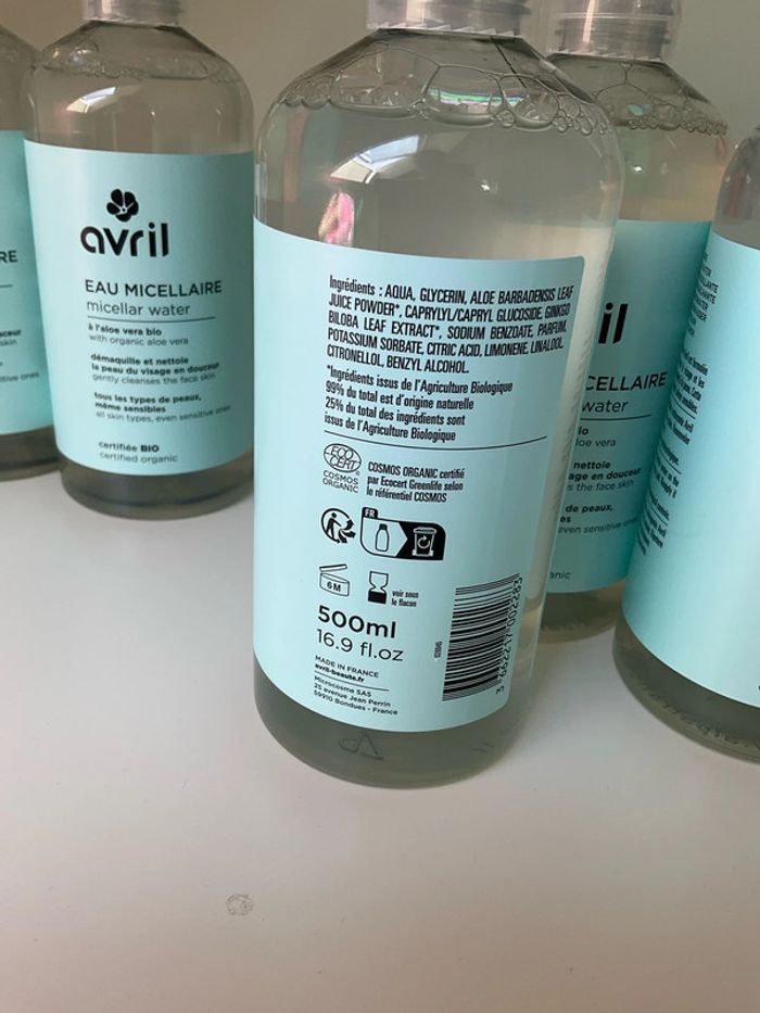 Lot de 5 flacons eau micellaire bio Avril - photo numéro 8