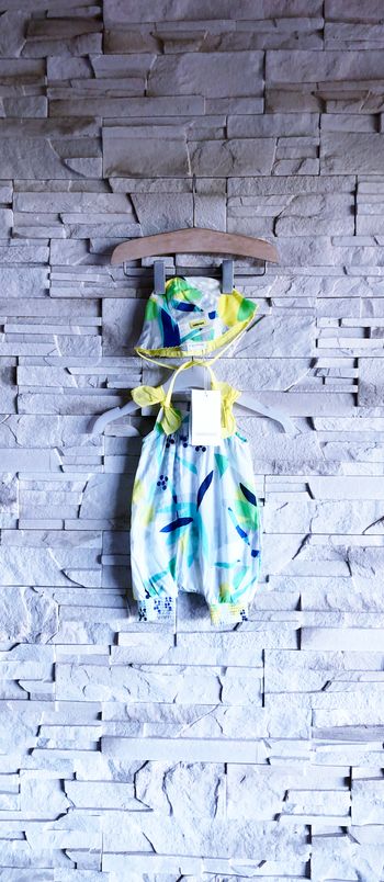 CATIMINI - NEW - ENSEMBLE 2P BÉBÉ FILLE MOTIF FANTAISIE, SMOCKS & PETITS NŒUDS 1M