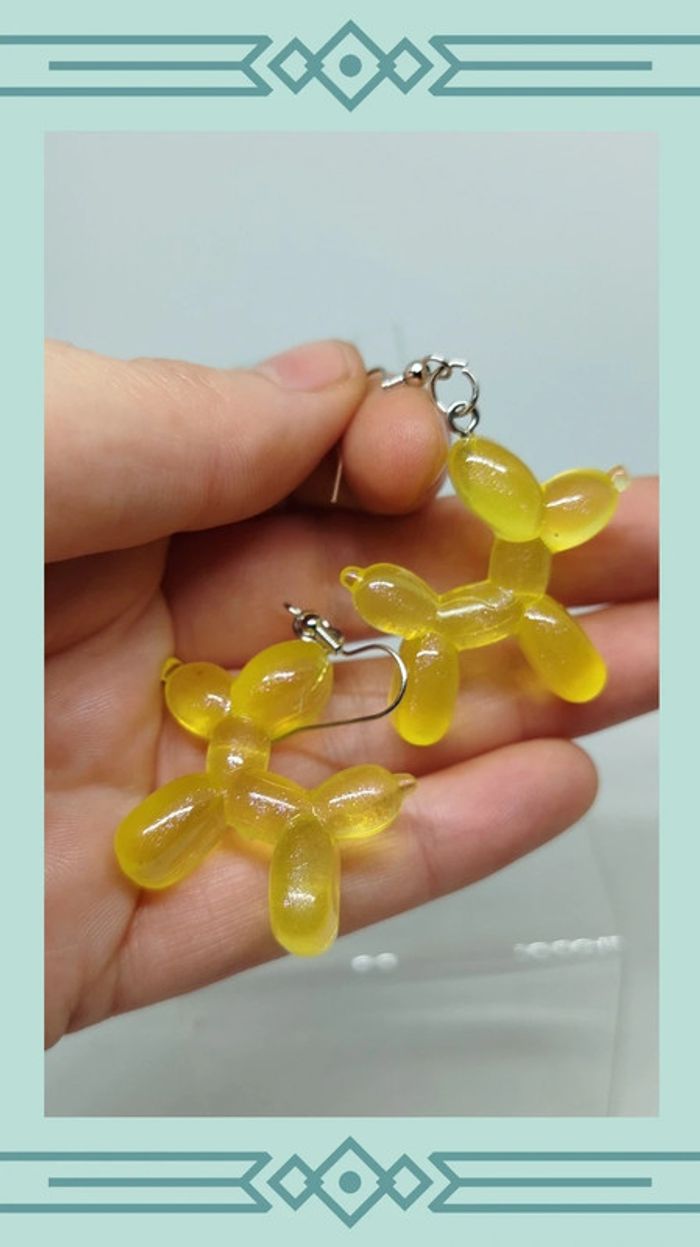 🍄 boucles d'oreilles sculpture de ballons - photo numéro 2