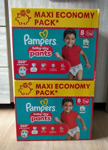 Lot couches pampers baby dry pants taille 8