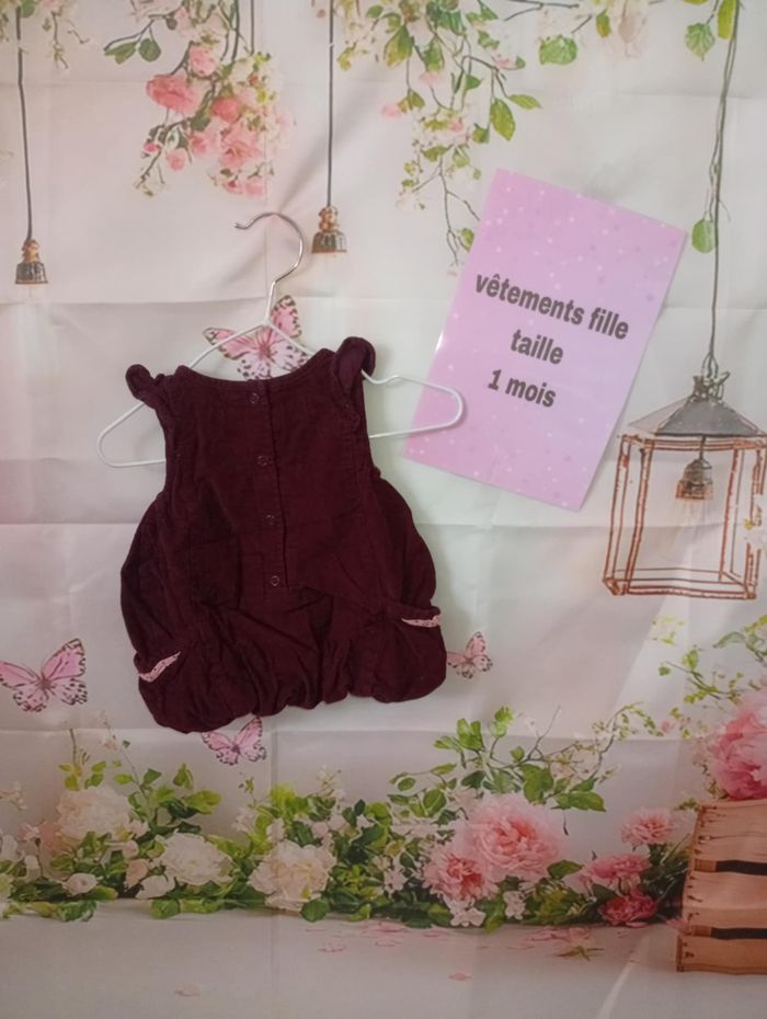 Robe fille Gémo violet taille 1 mois / 56 cm - photo numéro 3