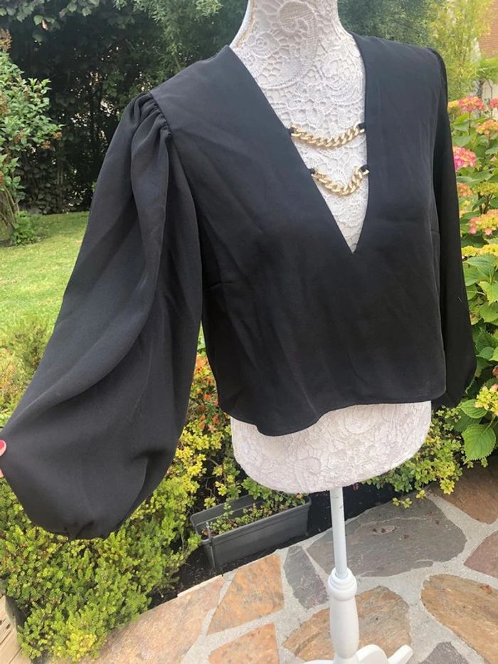 Blouse Zara noire neuve taille L - photo numéro 4