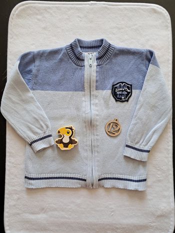 Gilet fin zippé taille 12mois 74cm