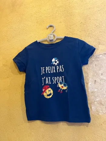 T-shirt bleu garçon Tissaia 6 ans