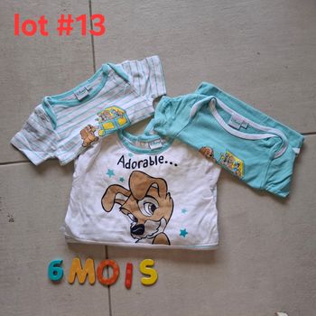 Lot #13 - 1 pyjama été et 2 bodies manches courtes
