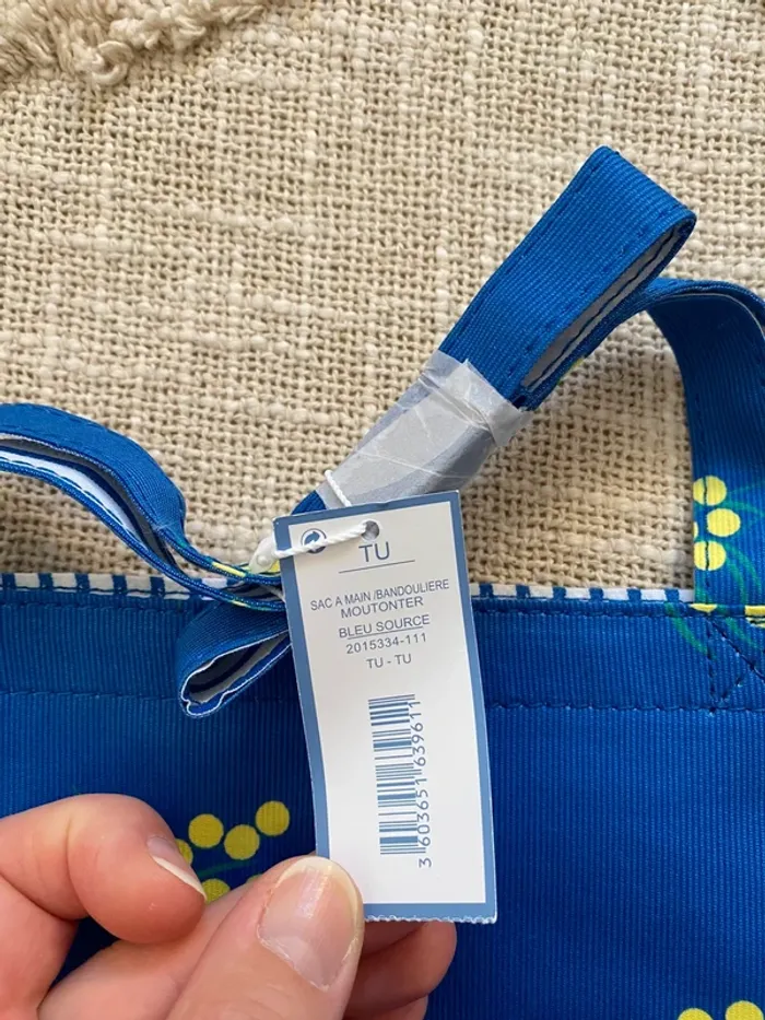 Petit sac cabas Jacadi bleu et jaune - photo numéro 3