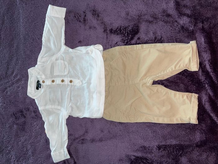 Ensemble pantalon + t-shirt bébé garçon taille 1 mois