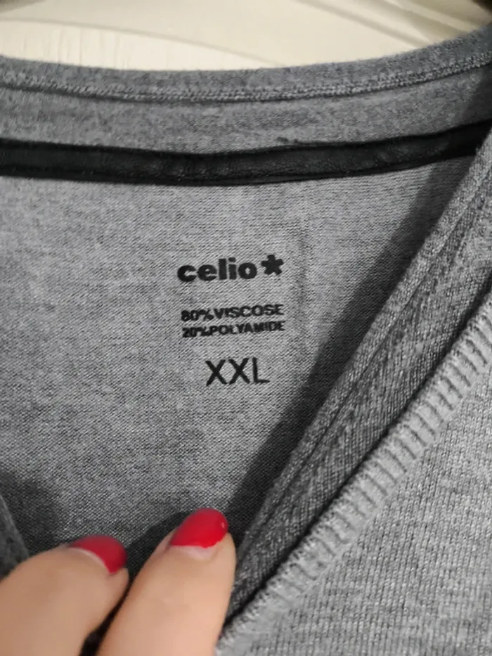 Pull col v taille xxl Celio - photo numéro 2