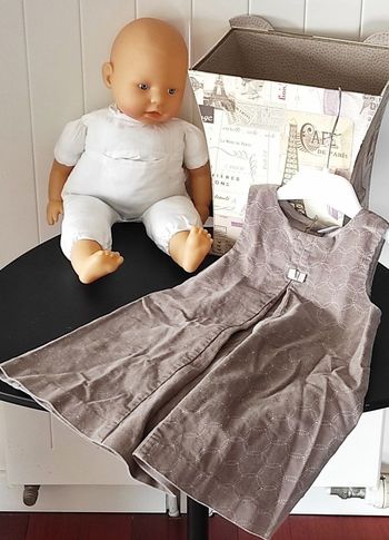 Robe sans manches bébé fille 18 mois – velours