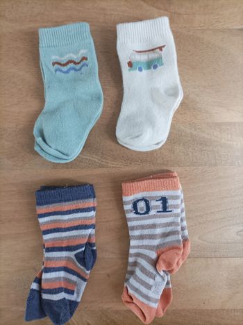Lot 13 : 4 paires de chaussettes bébé