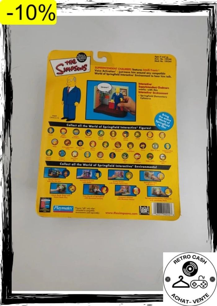 Figurine articulée Playmates Toys The Simpsons Super-Intendant Chalmers Series moc 2002 - photo numéro 3