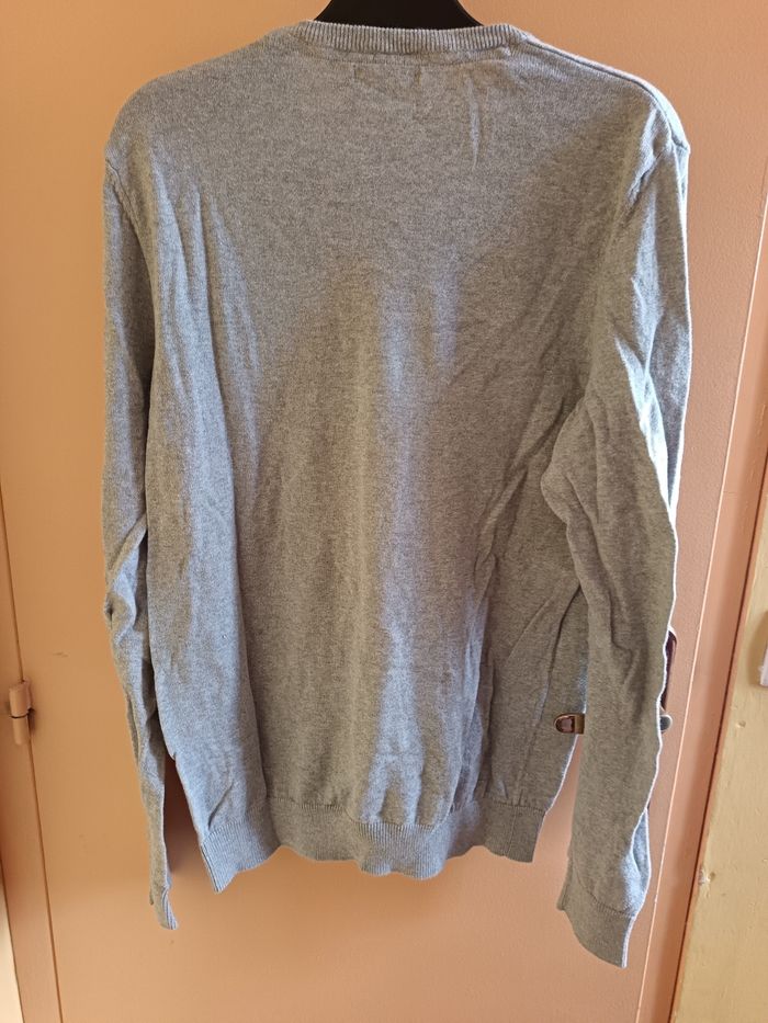 Pull over en V homme T 40 gris - photo numéro 2