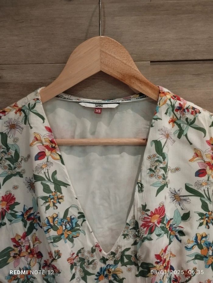 Robe Tommy Hilfiger blanc fleuri TXS - photo numéro 2