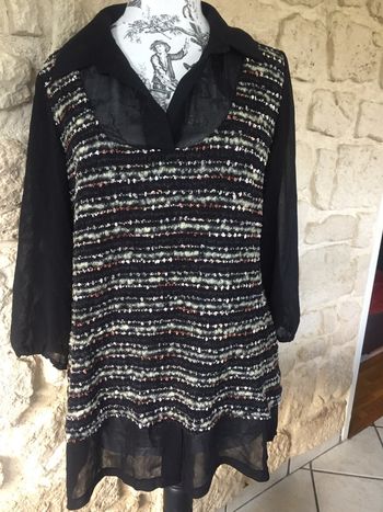 Blouse mi laine mi voile T 3