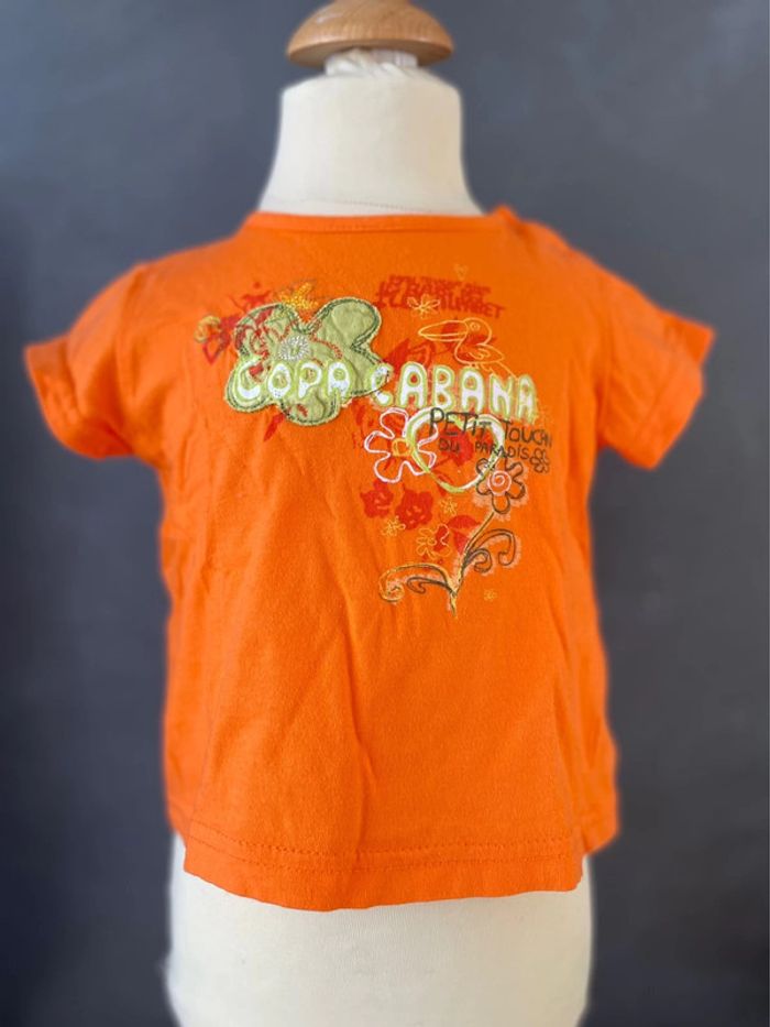 Tee shirt orange bébé