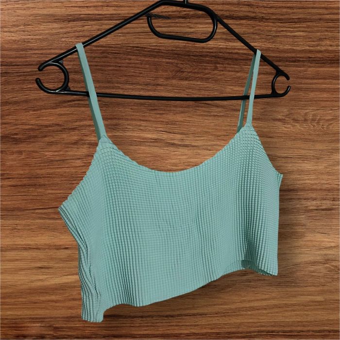 Crop top à bretelles bleu - 38/M