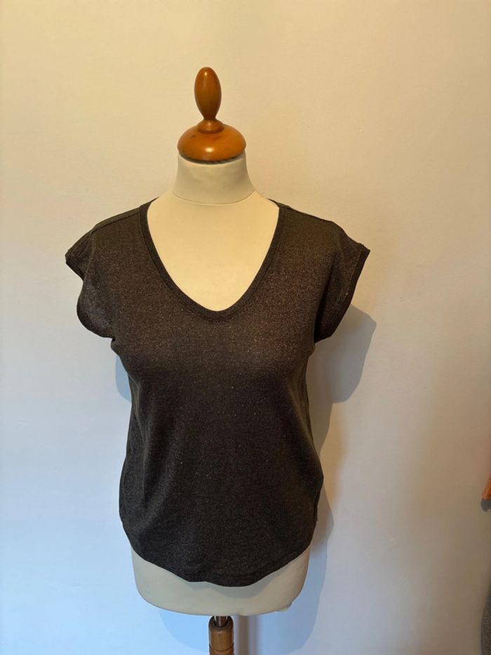 T-shirt à paillettes sans manches femme taille S Only