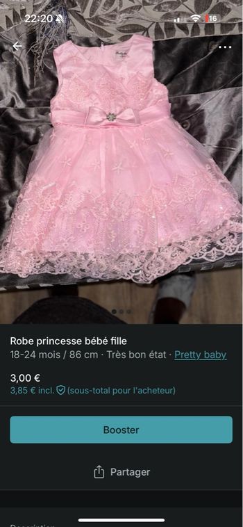 Robe bébé fête